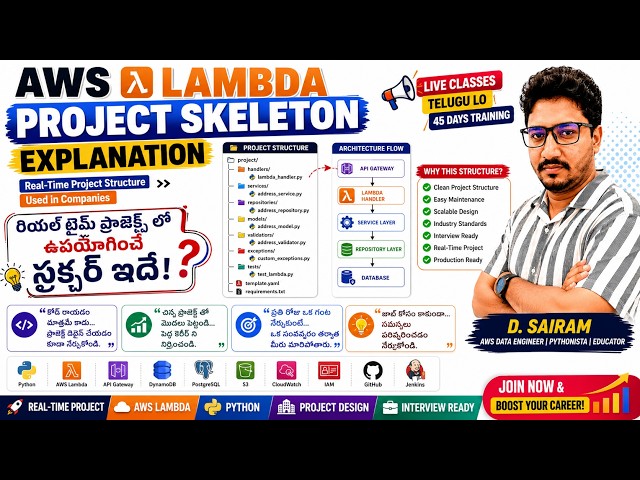 AWS Lambda Project Structure Explained | Real-Time Project Skeleton Used in Companies