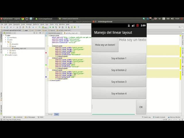 Interfaces graficas en android - Manejo del Linear Layout