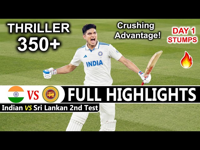 India vs Sri Lanka 2nd Test Match 2026 Day 1 Full Highlights | IND vs SL 2nd Test Day 1 Highlights