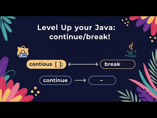 💡Level up your Java loops: continue/break! Live Coding Session