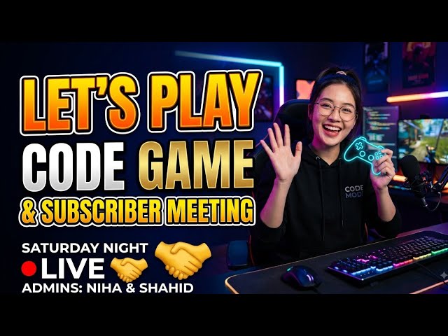 live🔴Saturday Night Hangout! Code Games & Fun with Subscribers 🤝🔥