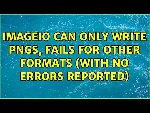 ImageIO can only write PNGs, fails for other formats (with no errors reported)