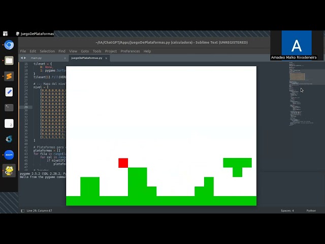 AI made - Tile Scrolling Plataformer in Pygame