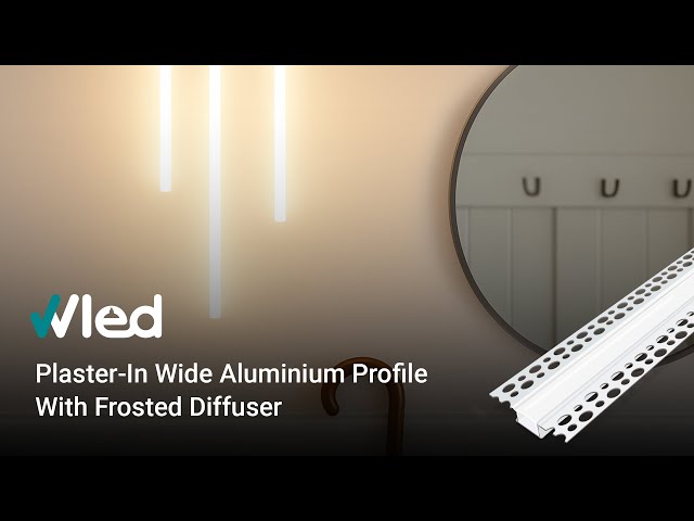 Plaster-In Wide Aluminium Profile With Frosted Diffuser - [Wholesale LED Lights]