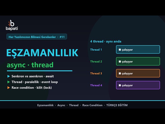 Eşzamanlılık: Senkron, Asenkron, Thread | Async/Await ve Race Condition