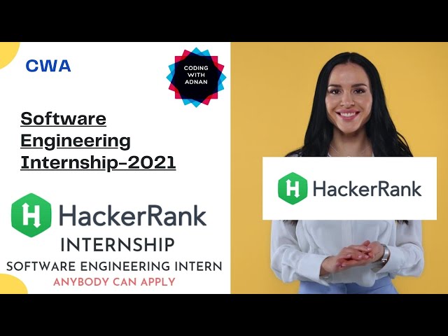 HackerRank Software Engineering Internship 2021| Anyone can Apply| Internship with Job Offer|
