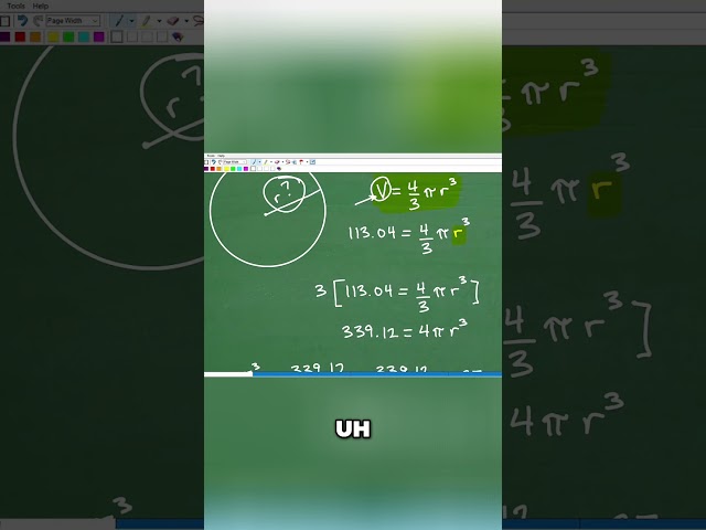 Master Sphere Volume  Find Radius Instantly! #math #maths #algebra #geometry