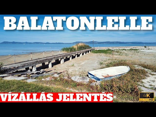 Balatonlelle-i strandok vízállása 2026 október 5. - 4k
