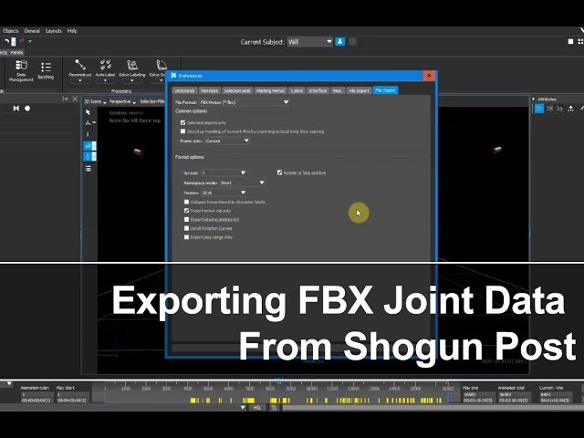 Exporting FBX Motion Data From Shogun Post