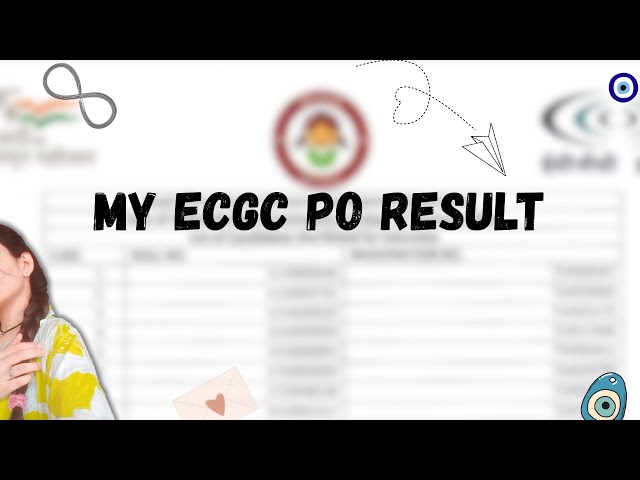 MY ECGC PO RESULT.🧿🤞🥺