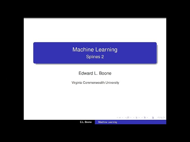 Machine Learning - Splines 2