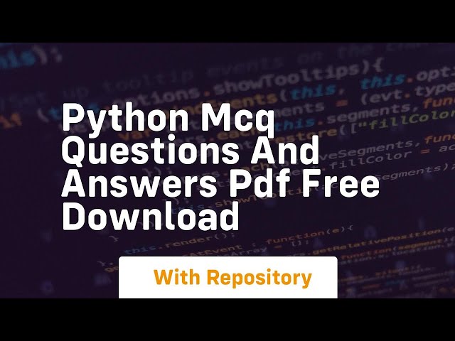 python mcq questions and answers pdf free download