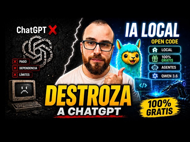 IA LOCAL con Internet y Agentes GRATIS: El setup definitivo | Ollama + OpenCode + Qwen3.6