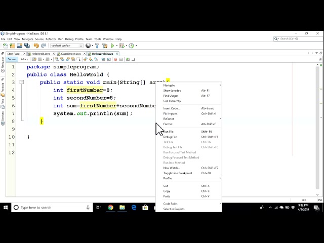simple arithmetic calculation
