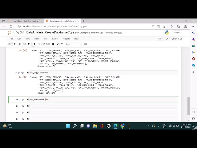 Data Manipulation: Creating a copy of dataframes | Pandas dataframes