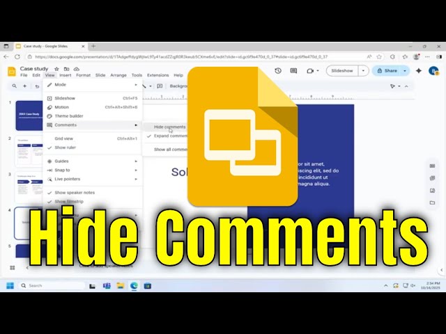 How To Hide Comments on Google Slide Presentation [Guide]
