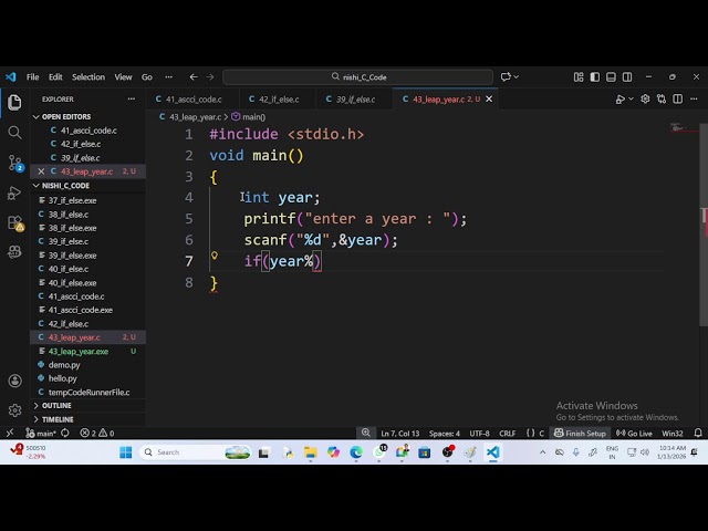 if - else problem in c
