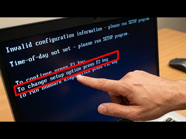 invalid configuration information please run setup program time of day not set