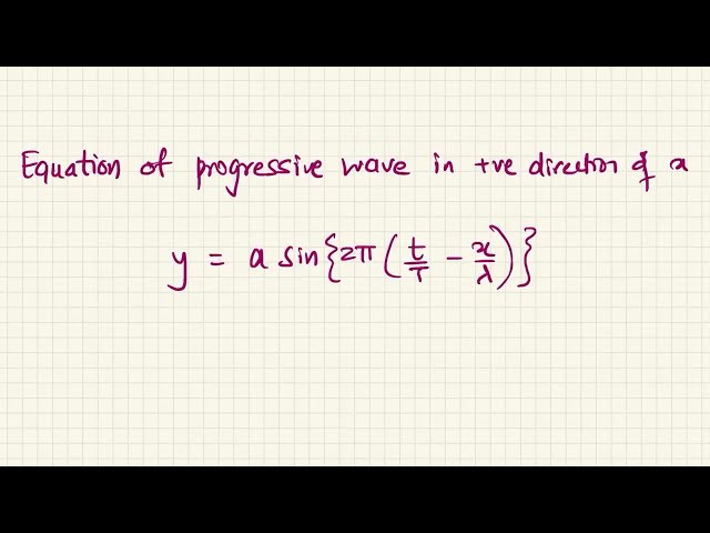 Equation of Progressive Waves Explained | Class 11 and 12th