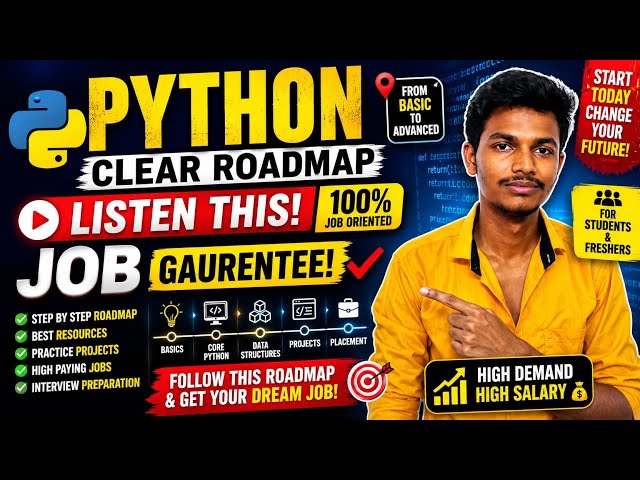 🐍 Python Complete Roadmap 2026 | From Beginner to Job Ready | Must Watch for Students!