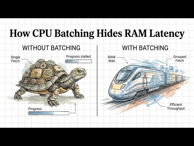 How CPU Batching Hides RAM Latency