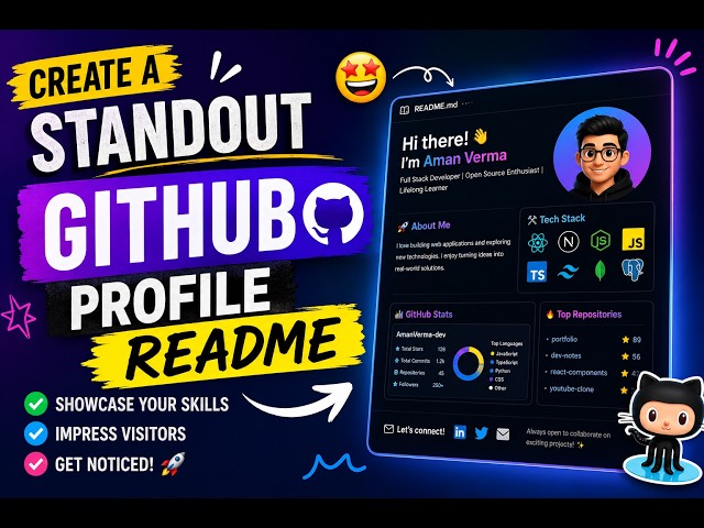 Create a Standout GitHub Profile README 🚀 | Impress Recruiters & Developers