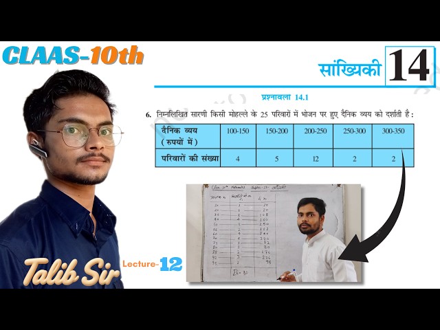 सांख्यिकी Class 10th maths Chapter 13 || Statistics Ncert UP Board 2026 | Mean by Deviation method