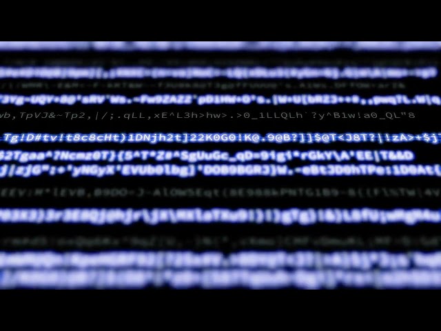 Scrolling Screen Display with Numbers and Computer Code - Free Stock Video