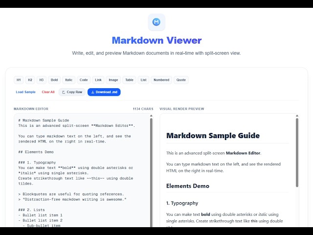 Markdown Viewer 1.0.0 - Stop Guessing Your Markdown Layout! Preview GitHub READMEs & Docs Instantly!