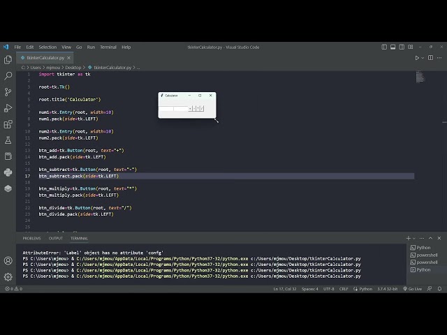 Building a Calculator with Tkinter in Python