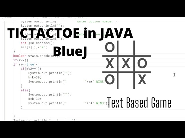 How to make a simple TIC TAC TOE game in java | BlueJ | Text Based Game | NoobMasterJONA | Java