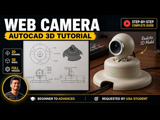 AutoCAD 3D Practice Drawing 2027 | Can You Model This? (Step-by-Step Tutorial)