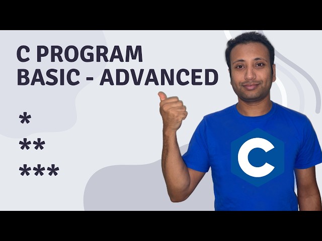 C Program English Tutorial 87 : Pattern | Right Angle Triangle