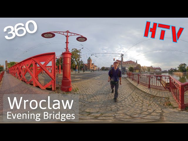 360VR Wroclaw,Poland-Evening Bridges