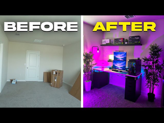 Transforming My EMPTY Room To My Dream Setup Room!