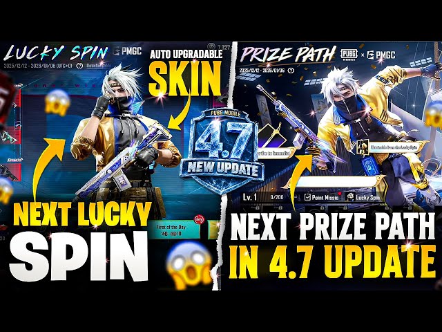 Next Prize Path & Lucky Spin | 4.7 Update Release Date | PUBGM (expected) 