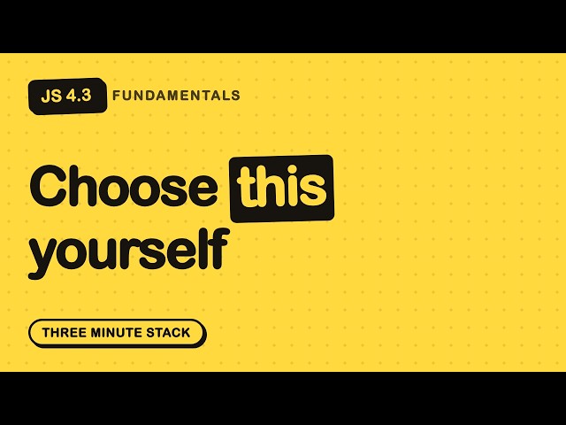 call vs apply vs bind, Settled | JS Fundamentals 4.3 · Three Minute Stack