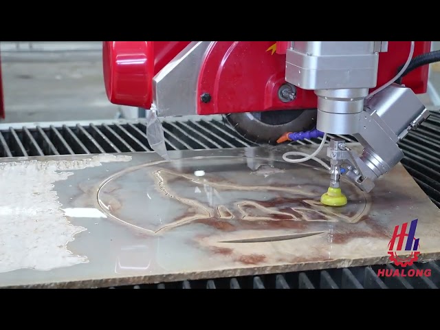 Hualong Machinery HKNC 450J sawjet 5 axis cnc bridge saw 5axis water jet#ItalianESACNC #manufacturer
