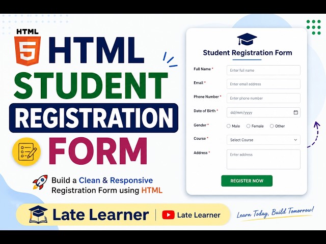 1. HTML Forms Secret Build a Perfect Student Registration Form