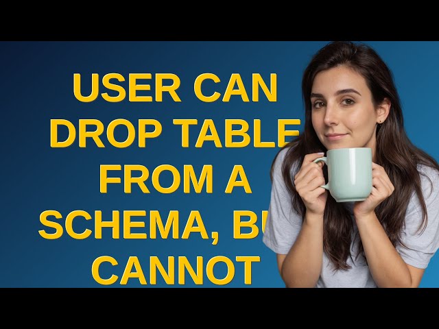Dba: User can drop table from a schema, but cannot create one