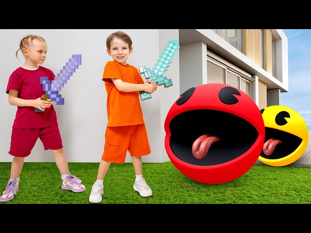 ¡Aventura de Pacman en la vida real! 💛🍒👻