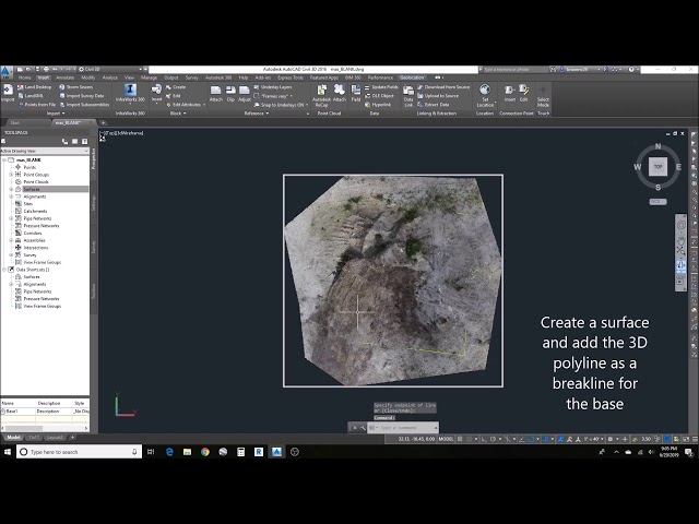 Autodesk ReCap to Civil3D Surface and Volume
