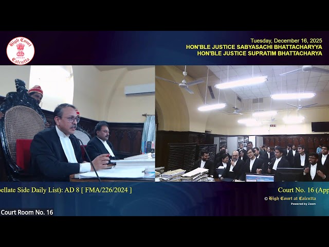 16 December 2025 | Court No. 16 | Live Streaming of the Court proceedings.