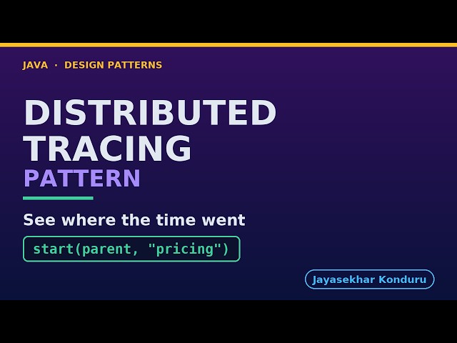 Distributed Tracing Design Pattern in Java - Explained - Which Service Is Slow?