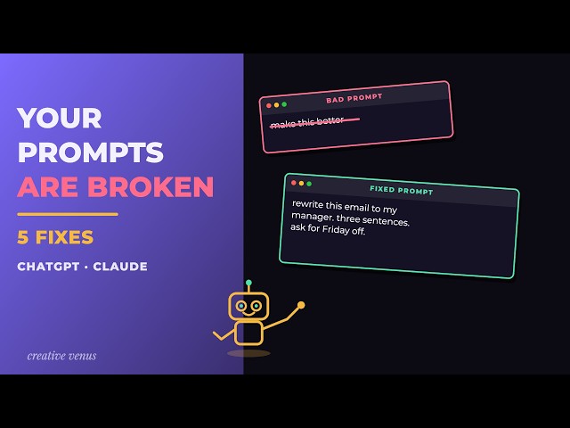 5 ChatGPT Prompt Mistakes and How to Fix Them | Prompt Engineering Basics