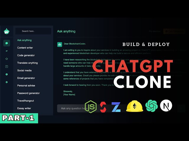 ChatGPT Clone | Build And Deploy Full-Stack ChatGPT Clone 2023