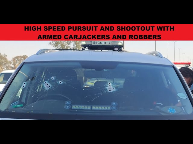 SHOOTOUT WITH ARMED ROBBERS AND CARJACKERS WITH HIGH SPEED PURSUIT
