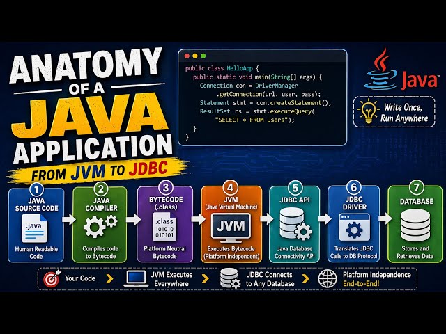 Anatomy of a Java Application from JVM to JDBC|Naman Bharti Classes 