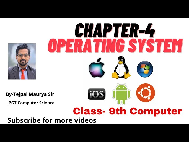 Chapter 4 Operating System | Types of Operating System | Class 9 Computer | CBSE New Syllabus