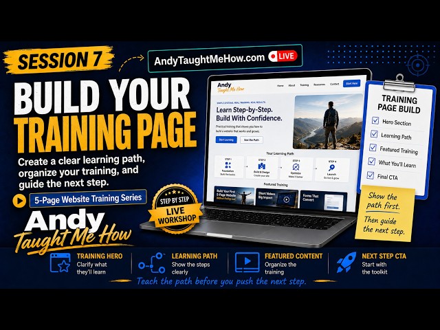 Build Your Training Page Step-by-Step | ATMH Session 7